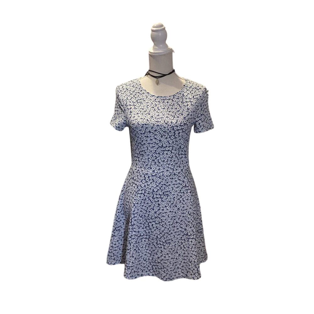Divided H&M blue floral Dress size medium